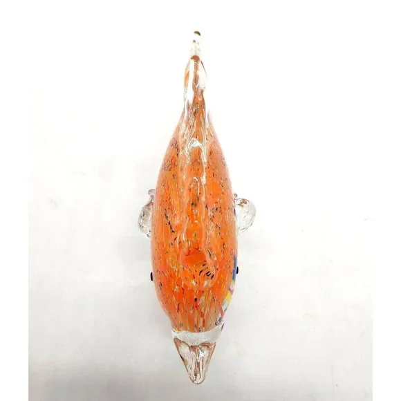 Art Glass Fish Porpoise Dolphin Sculpture Paperweight - Picture 5 of 6